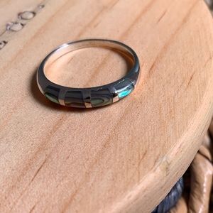 925 sterling silver labradorite ring band